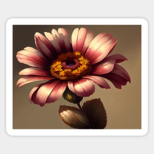 Pink Sunflower Sticker